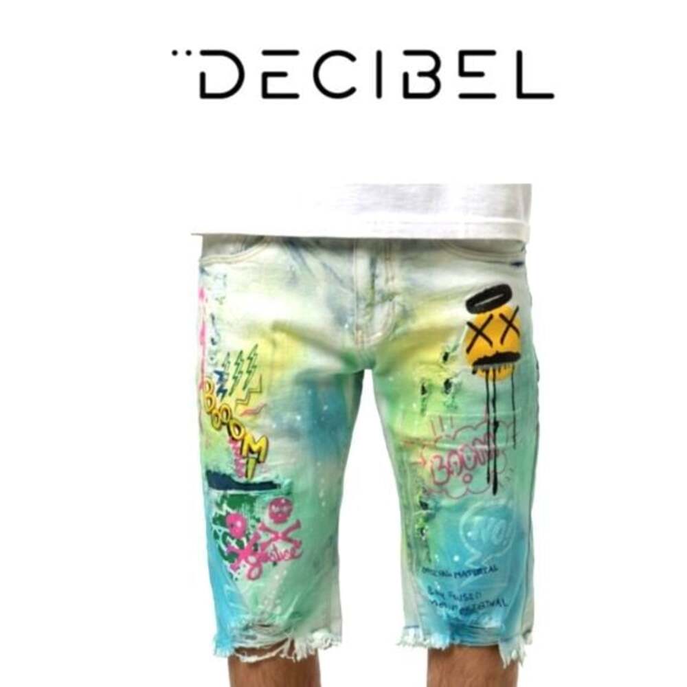 DECIBEL  GRAFFITI DENIM SHORTS Men Size:40